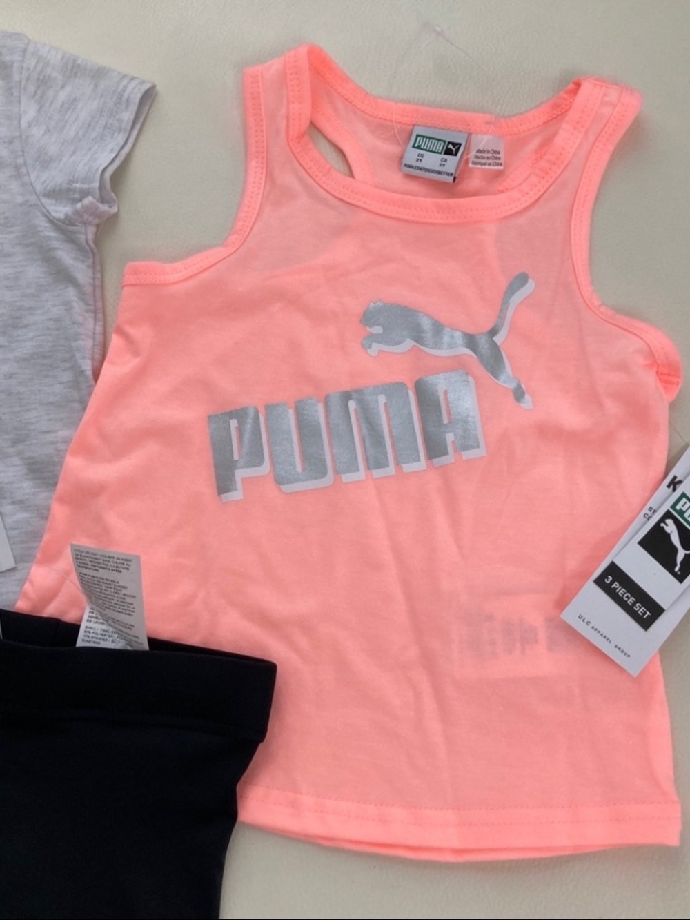 Puma girl neon cute 3pc leggings set 2252 - Picture 4 of 5